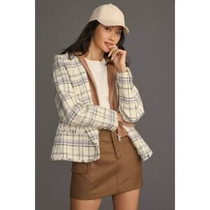 By Anthropologie Tweed Dickie Blazer sz m